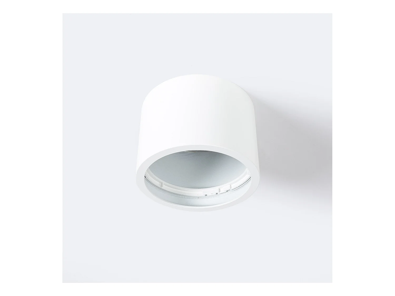 Collerette Downlight en Saillie Ronde pour Ampoule LED GU10 AR111  Blanc