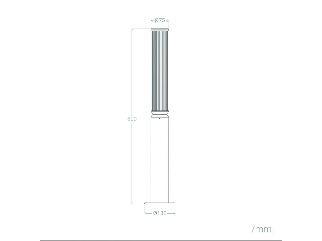 Balise LED Extérieure 12W en Saillie sur Pied 80 cm Britget Anthracite