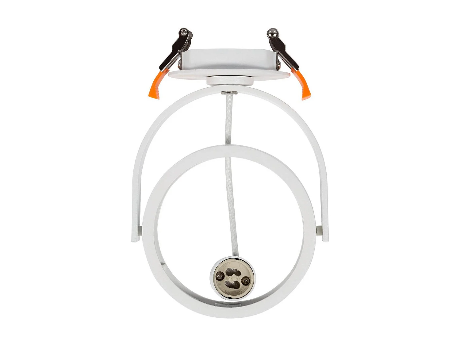 Portafaretto Downlight Incasso Circolare Orientabile per Lampadina LED GU10 AR111 Bianco