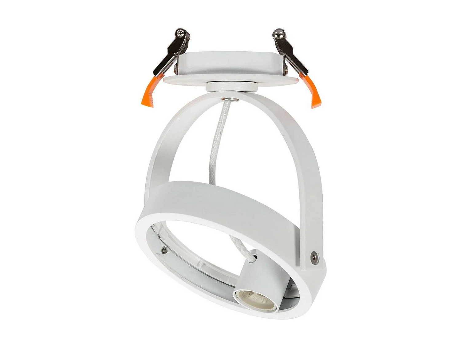 Portafaretto Downlight Incasso Circolare Orientabile per Lampadina LED GU10 AR111 Bianco