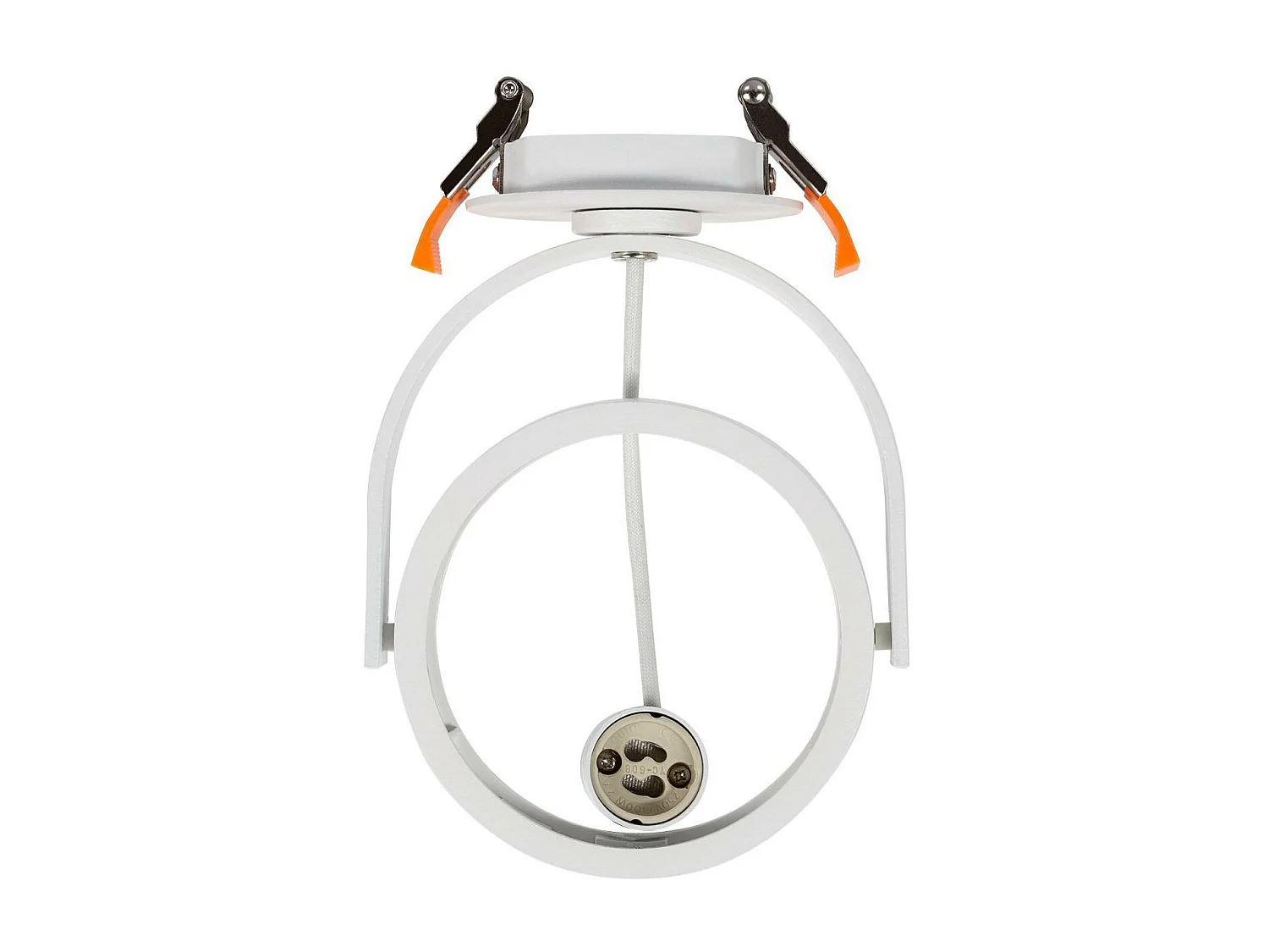 Portafaretto Downlight Incasso Circolare Orientabile per Lampadina LED GU10 AR111 Bianco