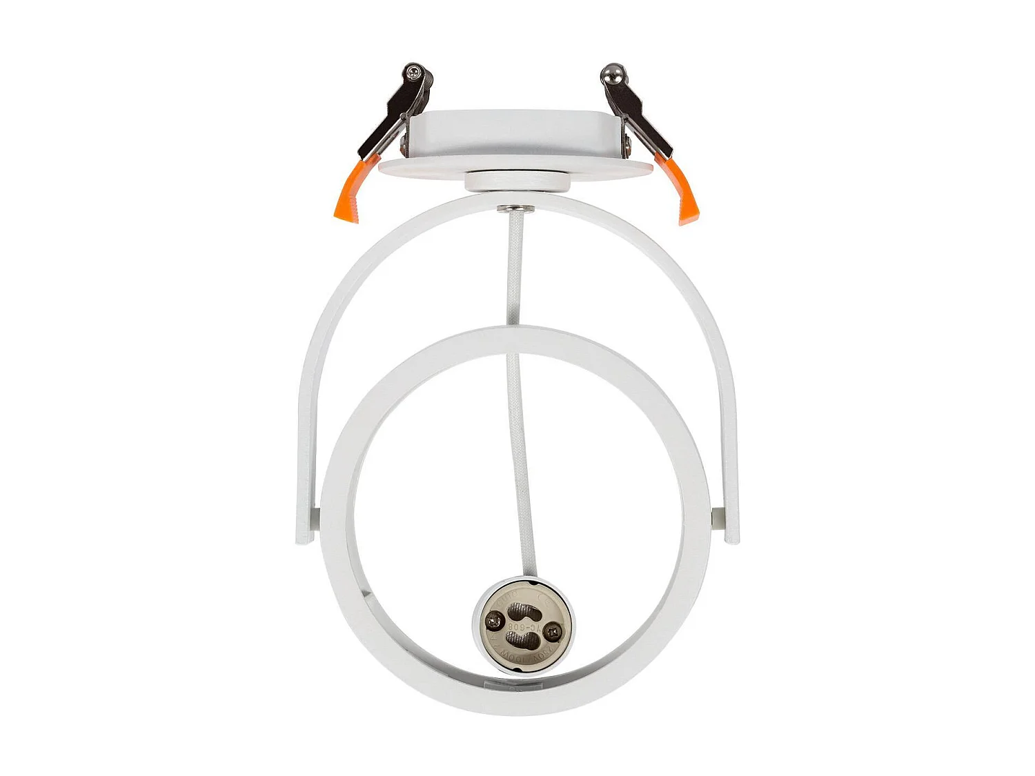 Portafaretto Downlight Incasso Circolare Orientabile per Lampadina LED GU10 AR111 Bianco