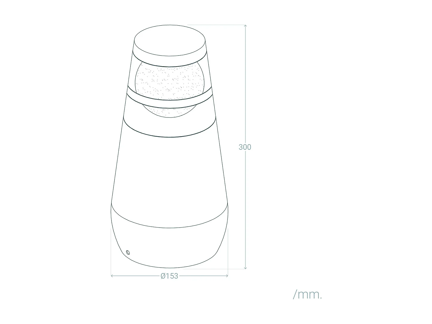 Lampioncino per Esterni LED 9W Superficie Piede 30cm Dareh Antracite