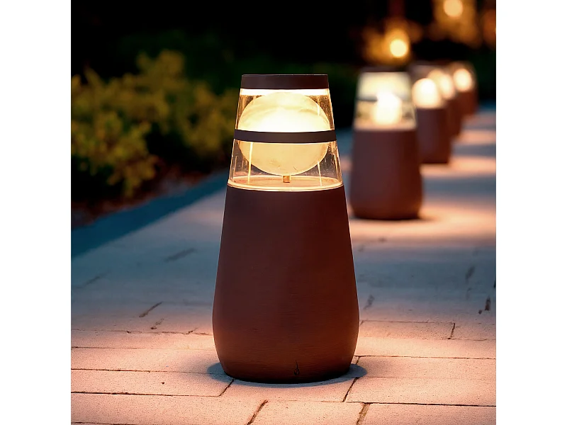 Balise Extérieure LED 9W sur Pied 30 cm en Saillie Dareh  Anthracite