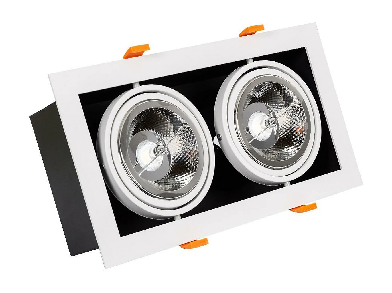 Downlight LED 30W Rettangolare Kardan AR111 Foro 325x165 mm 3000K Bianco Caldo