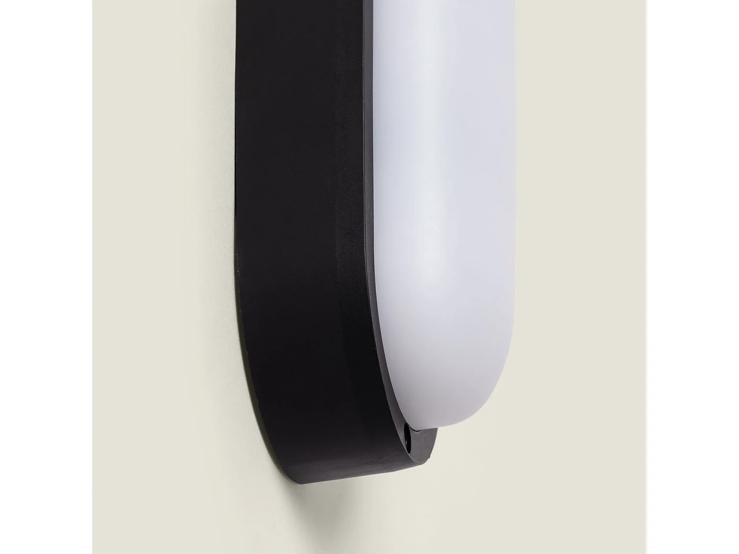 Plafón LED 15W Oval para Exterior 85x173 mm IP65 Black 3000K Blanco Cálido