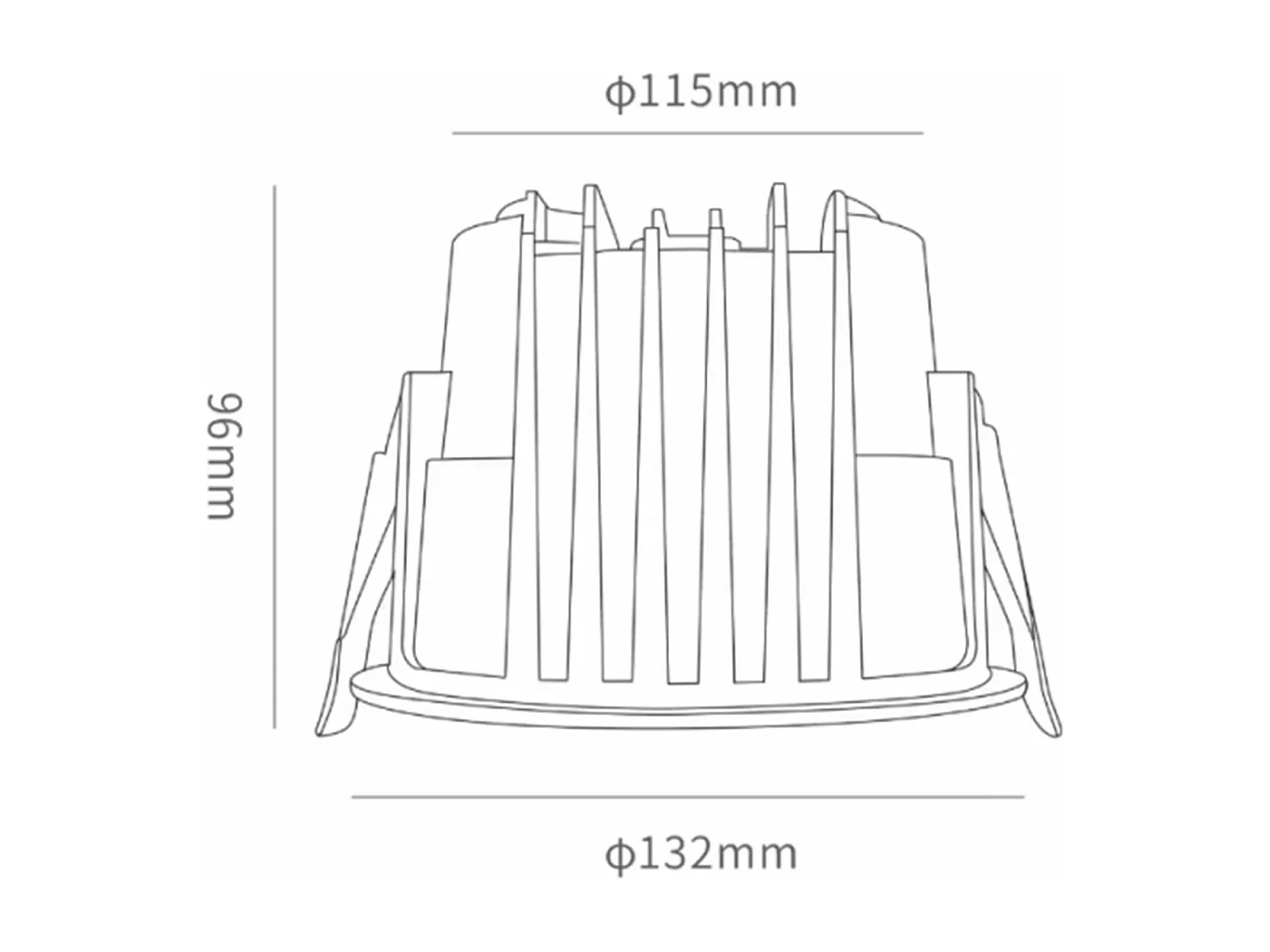 Downlight LED 18W Rond HOTEL CRI90 Coupe Ø 115 mm  5000K Blanc froid