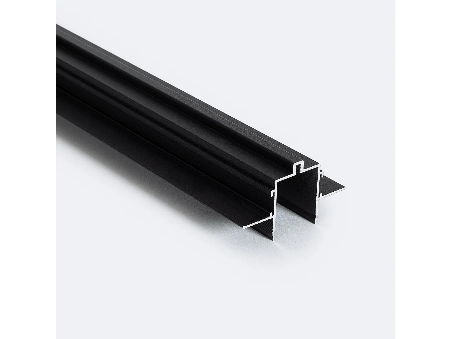 Profilé Encastré pour Rail Magnétique SuperSlim 25mm En Saillie 48V 1m Noir