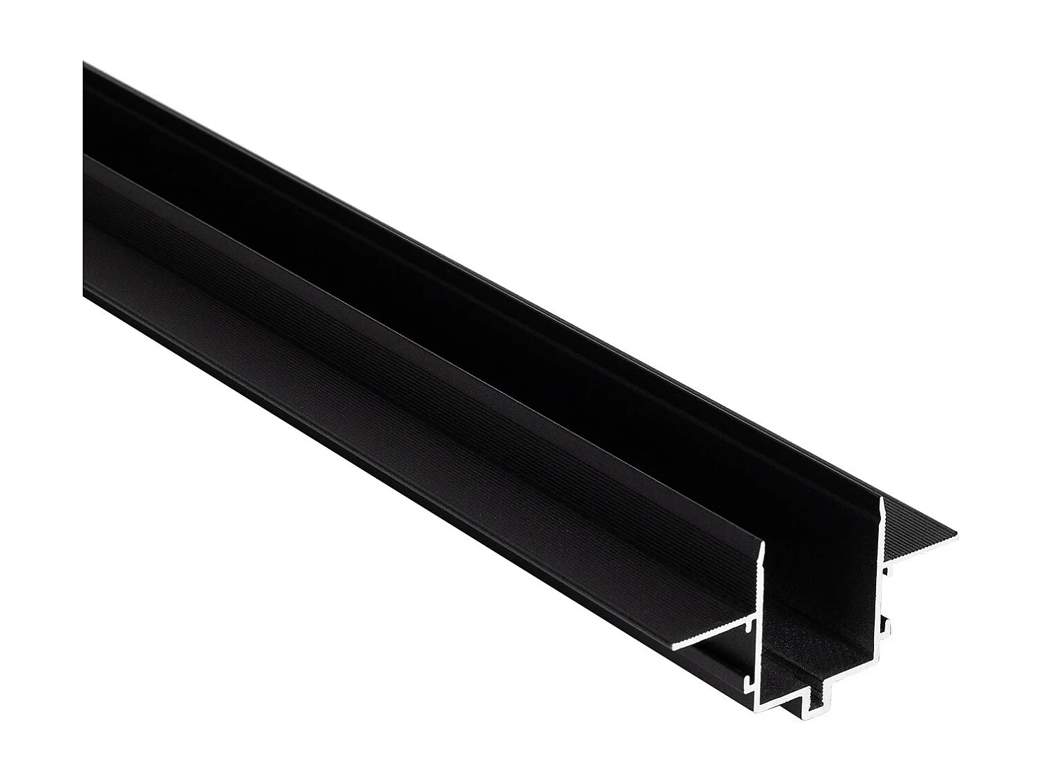 Profilé Encastré pour Rail Magnétique SuperSlim 25mm En Saillie 48V 1m Noir