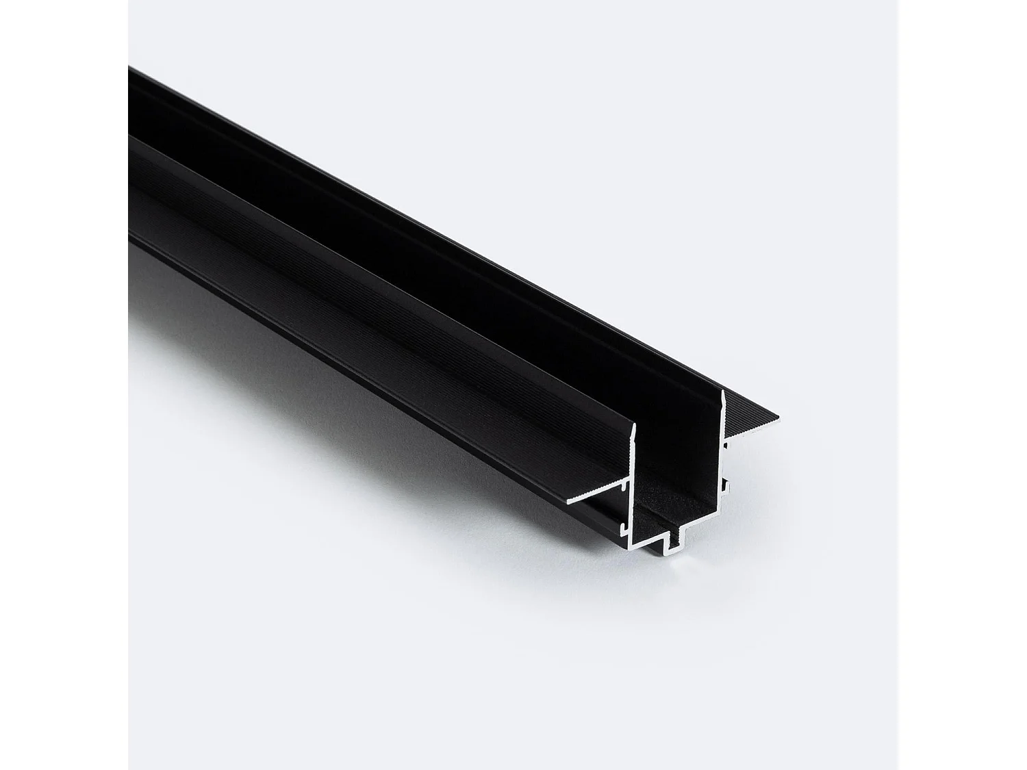 Profilé Encastré pour Rail Magnétique SuperSlim 25mm En Saillie 48V 1m Noir