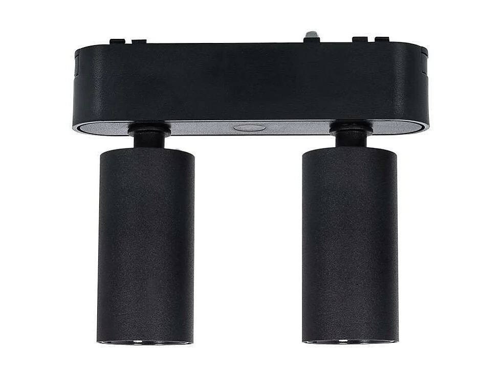 Spot LED sur Rail Magnétique 25mm Extra-Plat 10W Double 48V Noir 4000K Blanc neutre