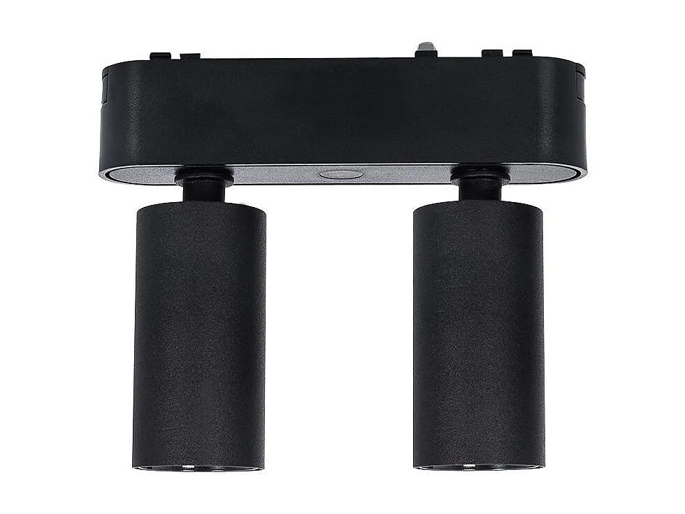 Spot LED sur Rail Magnétique 25mm Extra-Plat 10W Double 48V Noir 4000K Blanc neutre