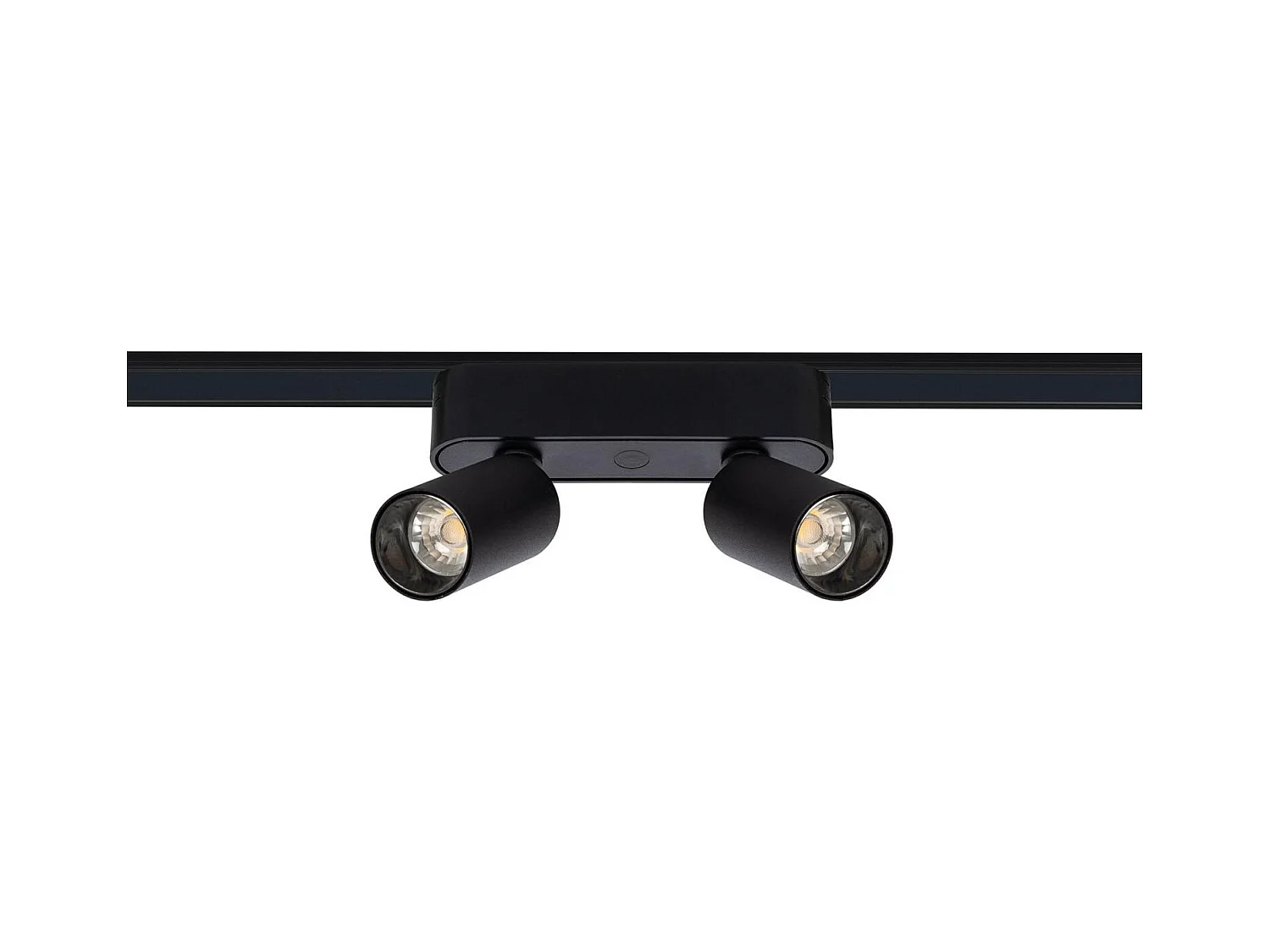 Spot LED sur Rail Magnétique 25mm Extra-Plat 10W Double 48V Noir 4000K Blanc neutre
