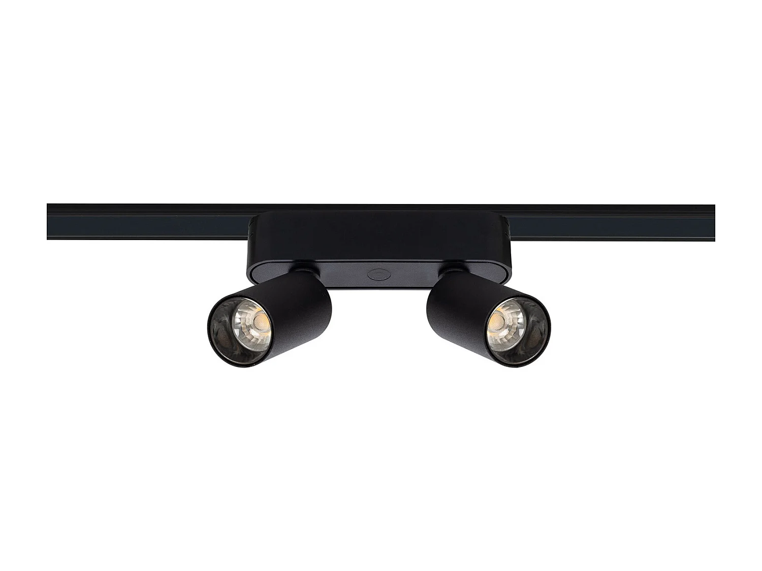 Spot LED sur Rail Magnétique 25mm Extra-Plat 10W Double 48V Noir 4000K Blanc neutre
