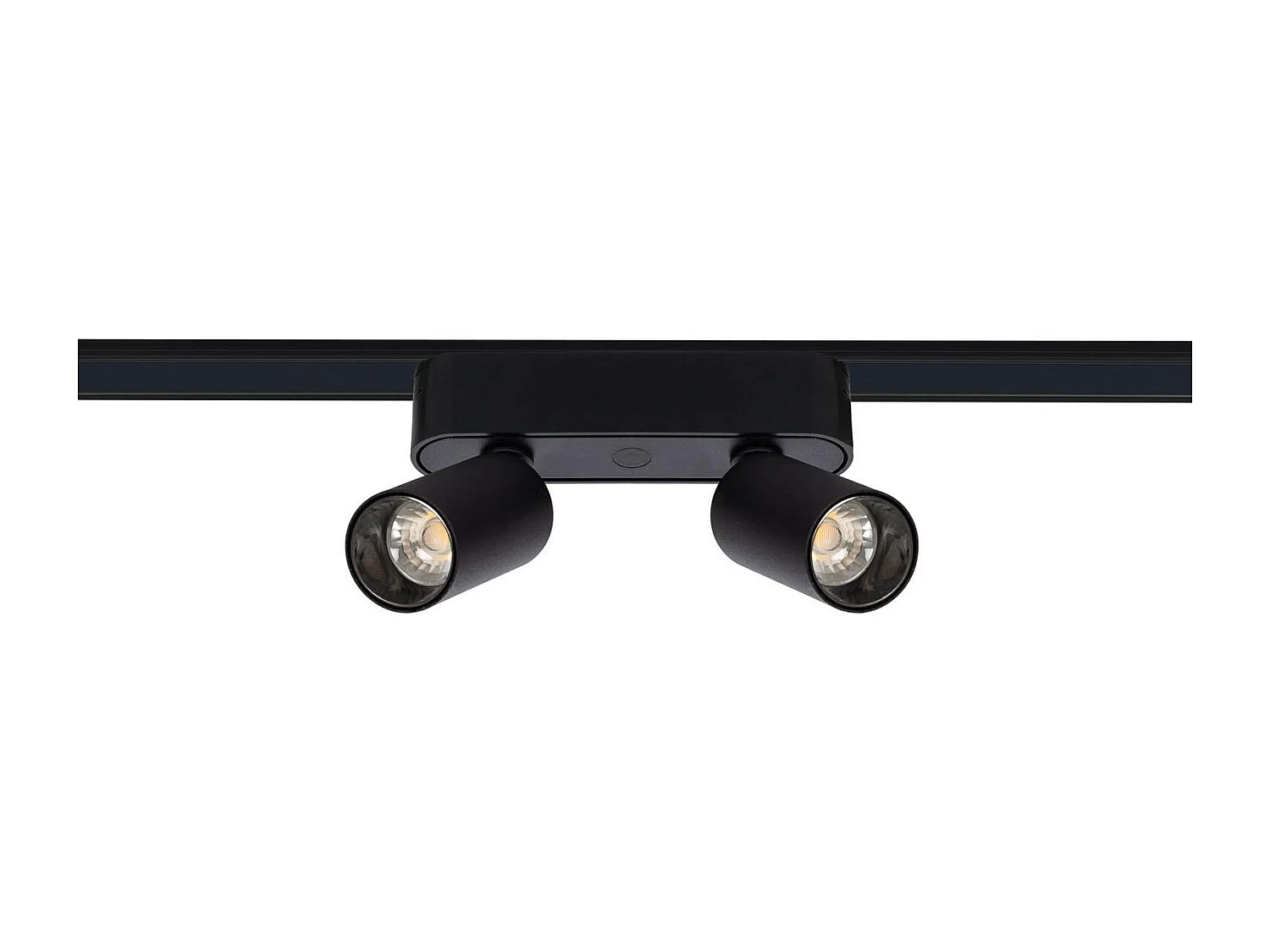 Spot LED sur Rail Magnétique 25mm Extra-Plat 10W Double 48V Noir 4000K Blanc neutre