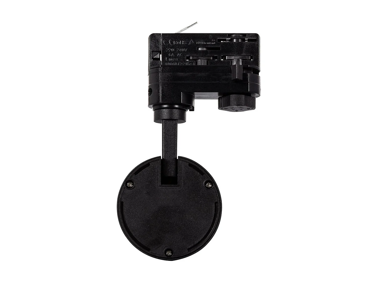 Spot LED sur Rail Triphasé 20W Mallet Dimmable Noir  4000K Blanc neutre