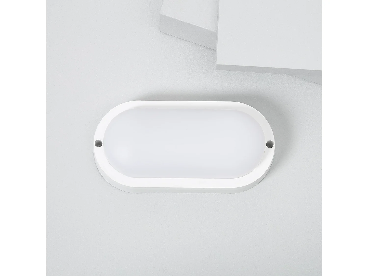 Plafón LED 15W Oval para Exterior 85x173 mm IP65 Hublot White 3000K Blanco Cálido