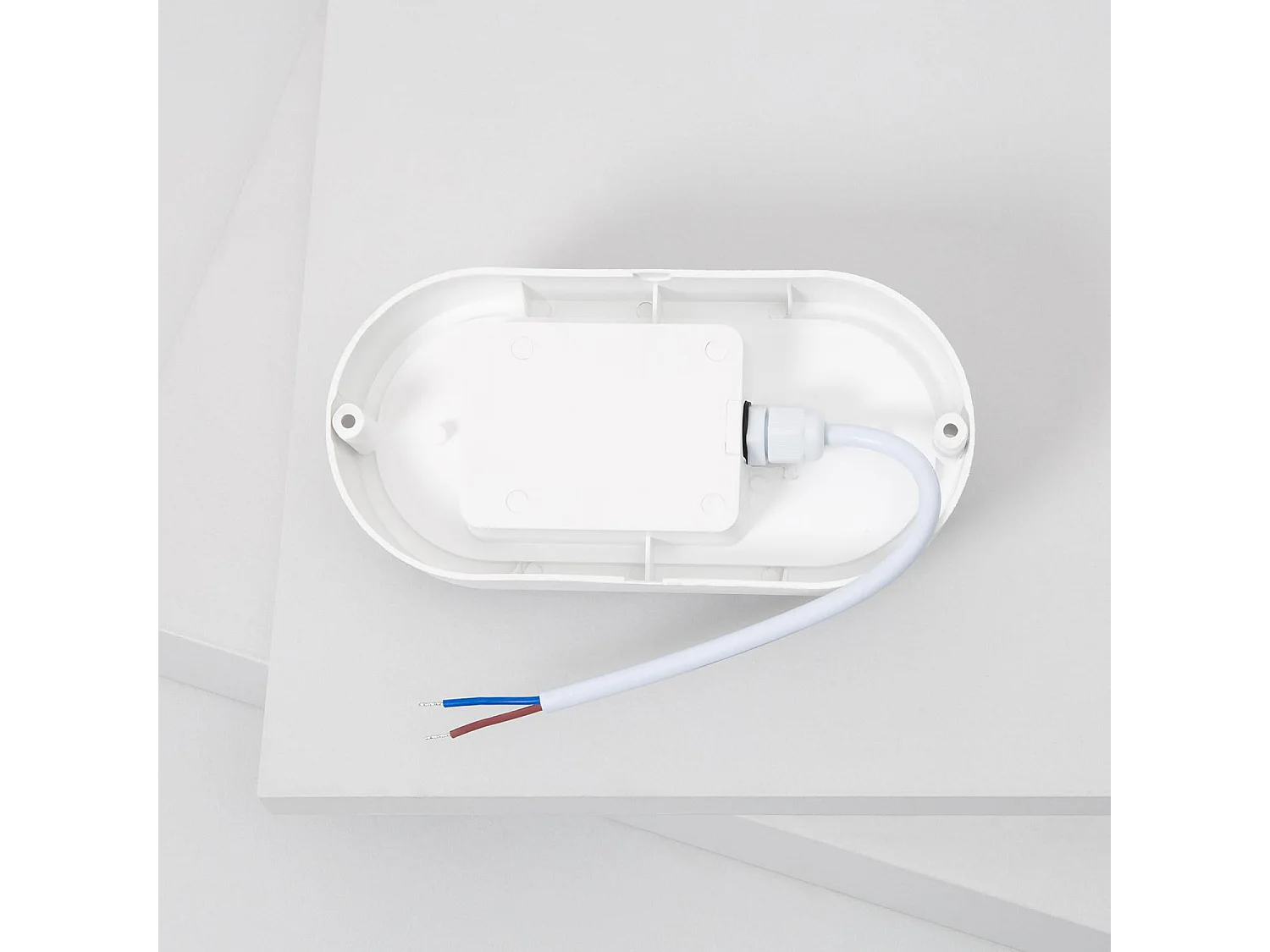 Plafón LED 15W Oval para Exterior 85x173 mm IP65 Hublot White 3000K Blanco Cálido
