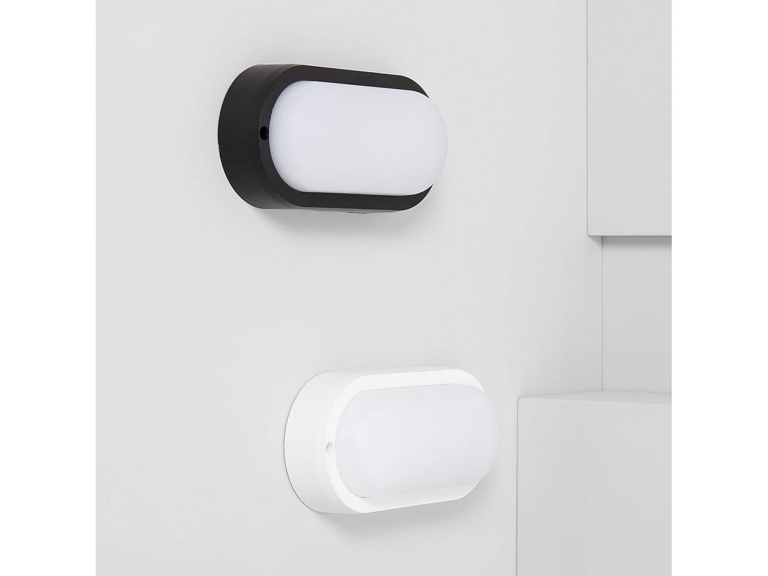 Plafón LED 15W Oval para Exterior 85x173 mm IP65 Hublot White 3000K Blanco Cálido