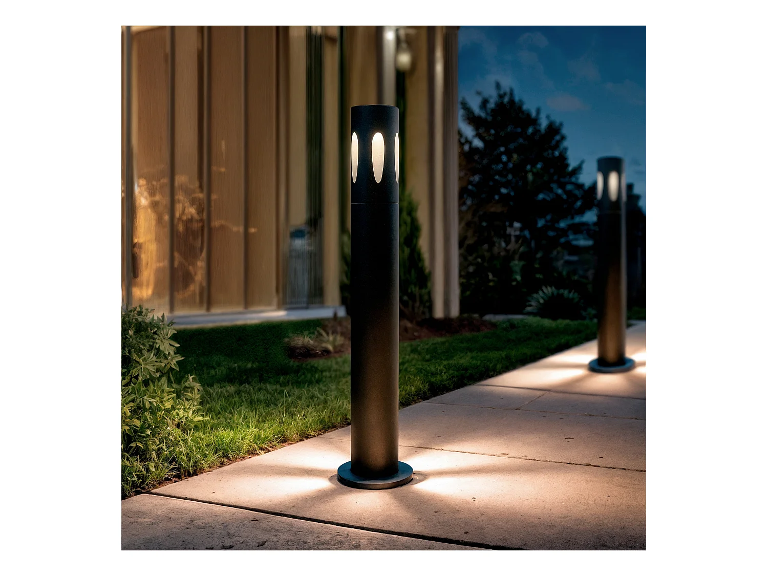 Baliza Exterior LED 5W Superficie Pie 60cm Daryl Antracita