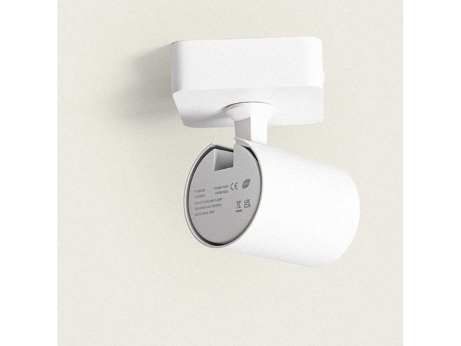 Plafonnier Orientable Cora 1 Spot Blanc Blanc