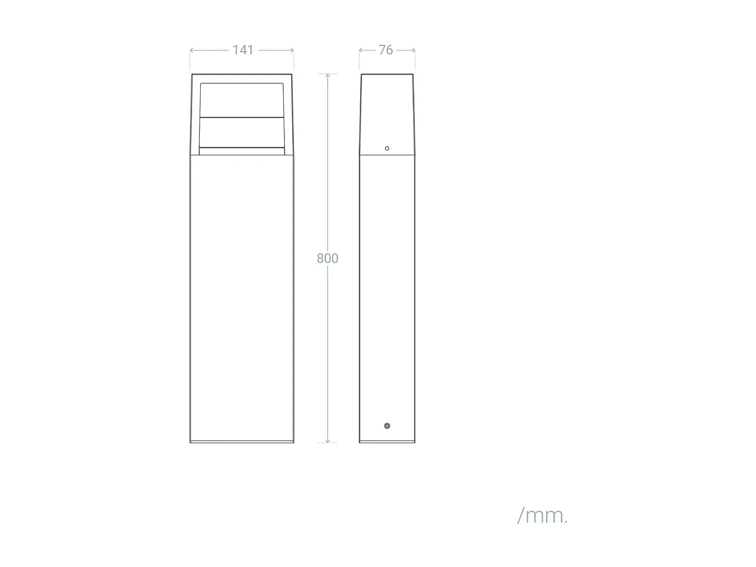 Balise LED 9W Extérieure Aluminium en Saillie sur Pied 80cm Sheffield  Rouille