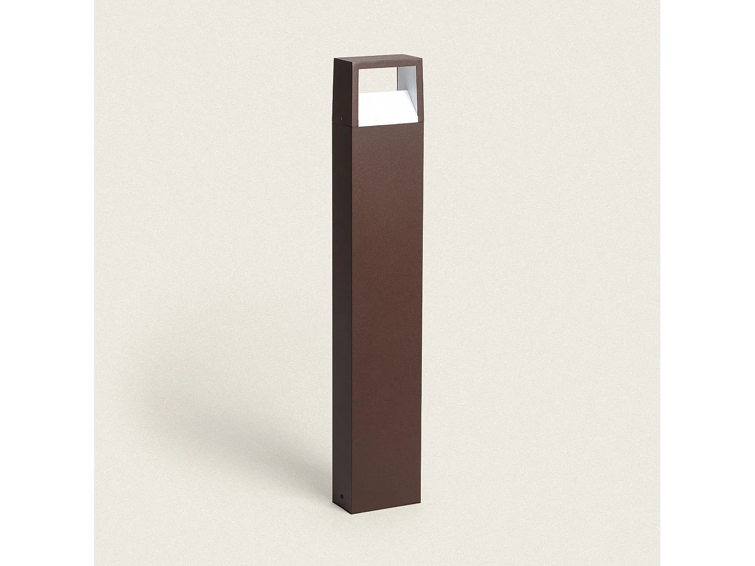 Baliza Exterior LED 9W Superficie Pie 80cm Aluminio Sheffield Óxido