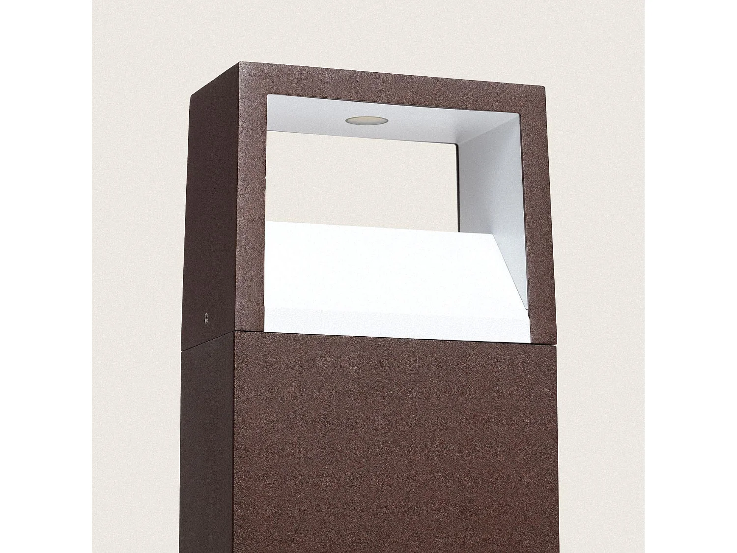 Baliza Exterior LED 9W Superficie Pie 80cm Aluminio Sheffield Óxido