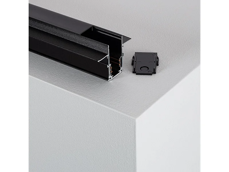 Rail Magnétique 20mm Encastrée 48V 1m Noir