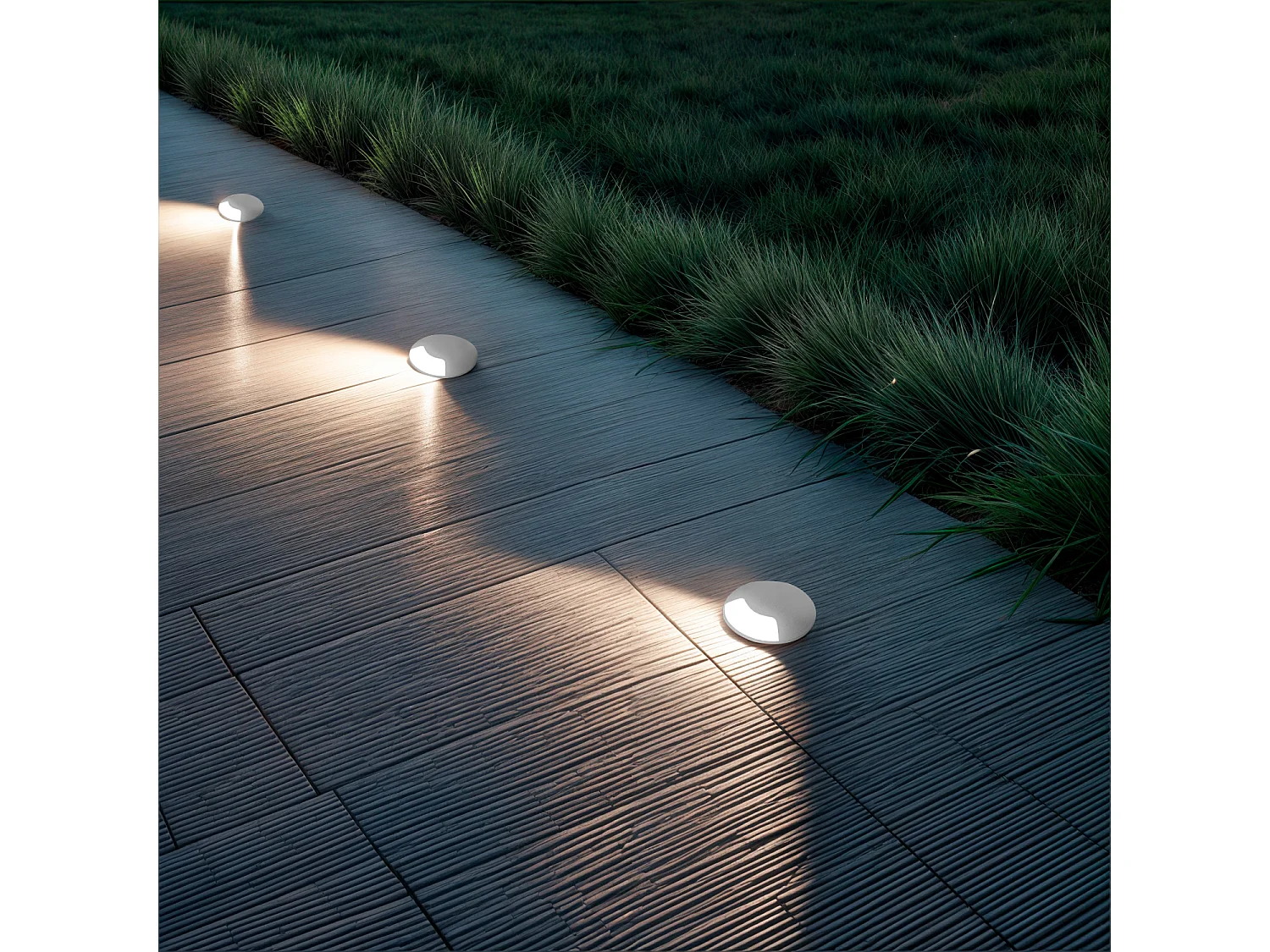 Balise Extérieure LED 1W Encastrable au Sol Letso 1L Blanche 2700K Blanc chaud