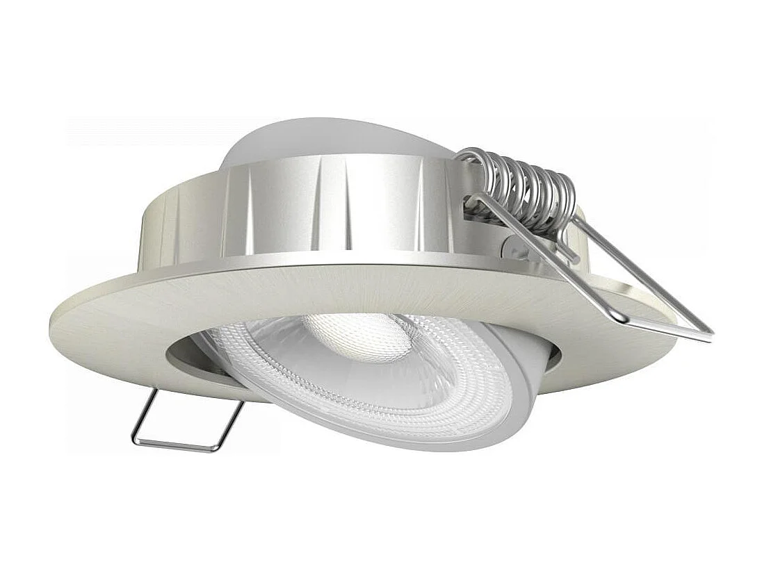 Foco Downlight LED 5W Direccionable Circular Níquel Cepillado Corte Ø 68 mm 4000K Blanco Neutro