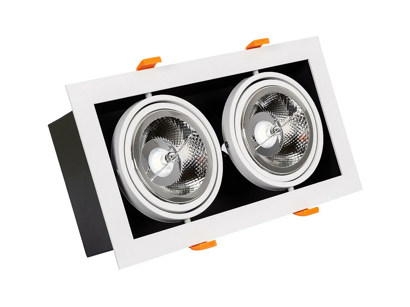 Downlight LED 30W Rettangolare Kardan AR111 Foro 325x165 mm 4000K Bianco Naturale