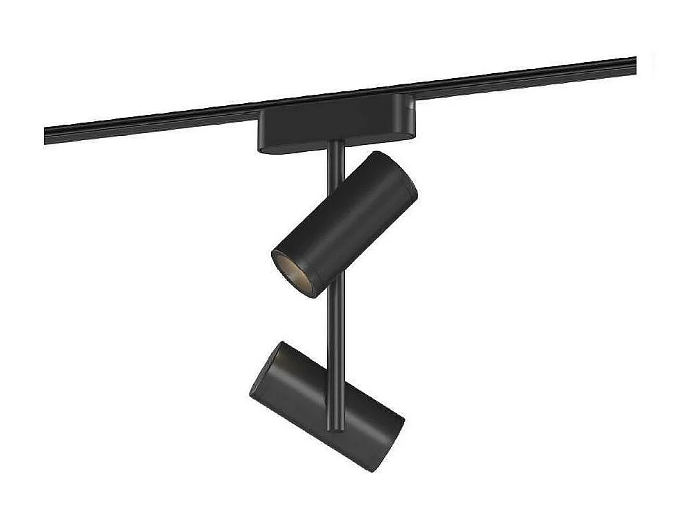 Spot LED sur Rail Magnétique 25mm Extra-Plat 16W Madat 48V Noir 2700K Blanc chaud