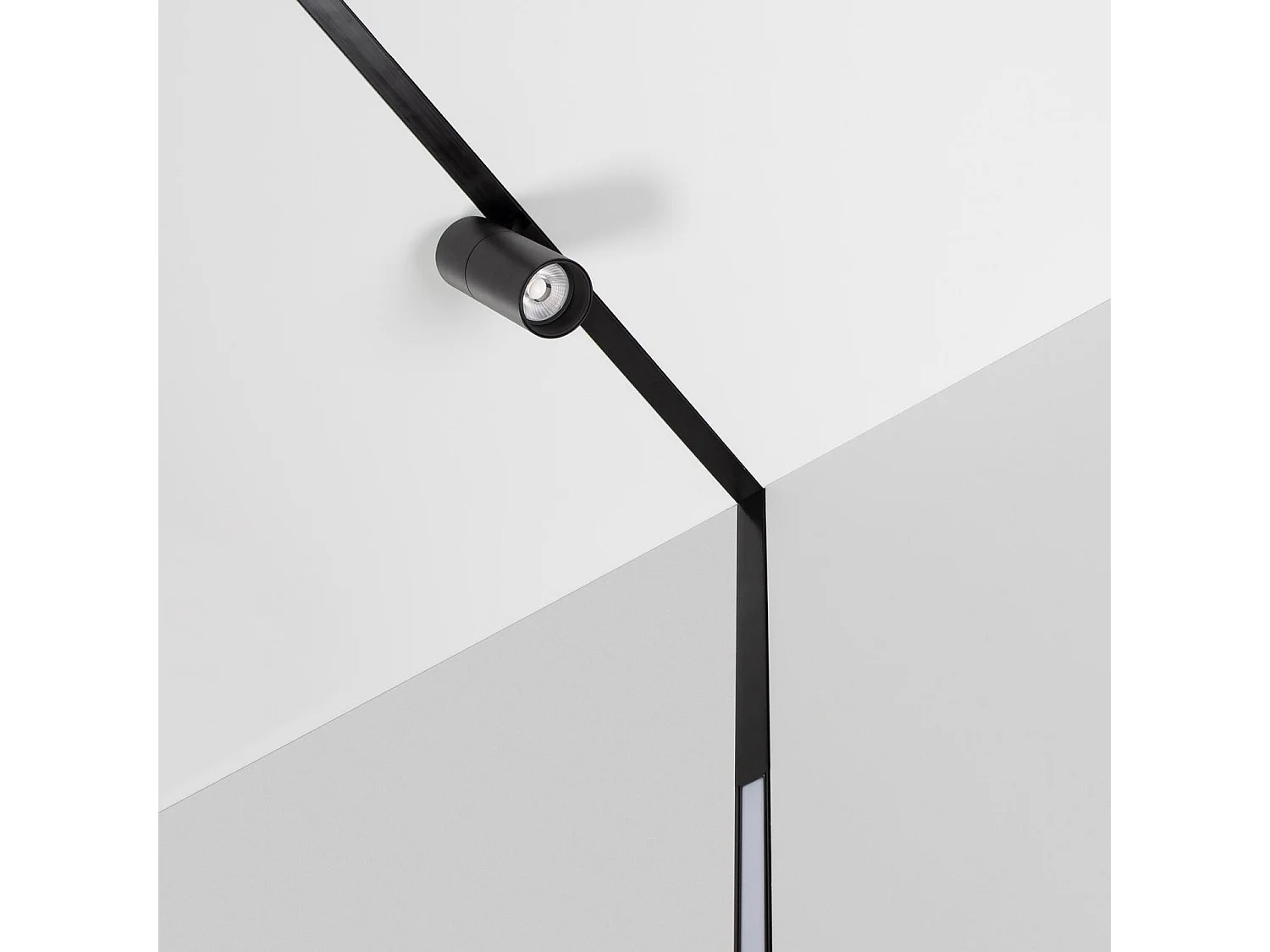 Rail Magnétique 20mm Encastrée 48V 2m Noir