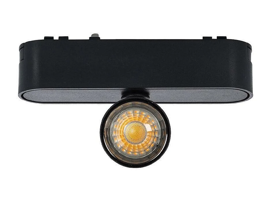 Spot LED sur Rail Magnétique 25mm Extra-Plat 7W 48V Noir 2700K Blanc chaud