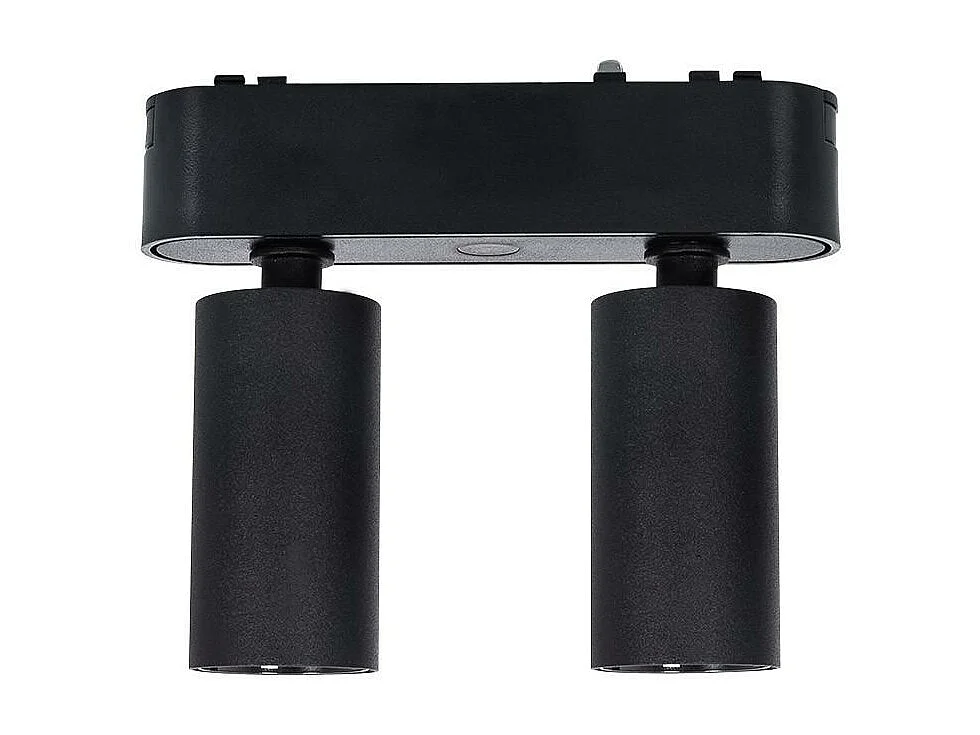 Spot LED sur Rail Magnétique 25mm Extra-Plat 10W Double 48V Noir 2700K Blanc chaud