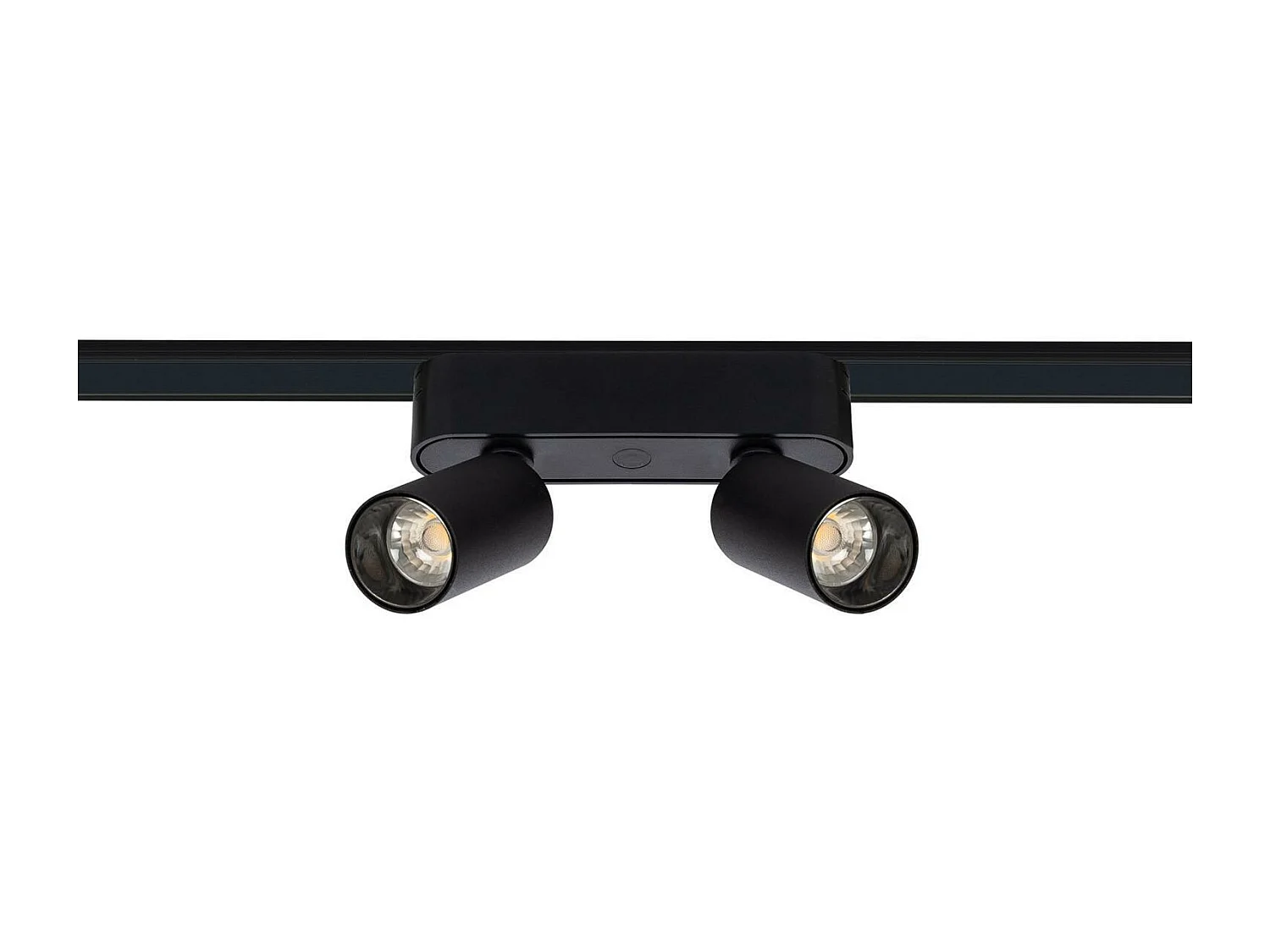 Spot LED sur Rail Magnétique 25mm Extra-Plat 10W Double 48V Noir 2700K Blanc chaud