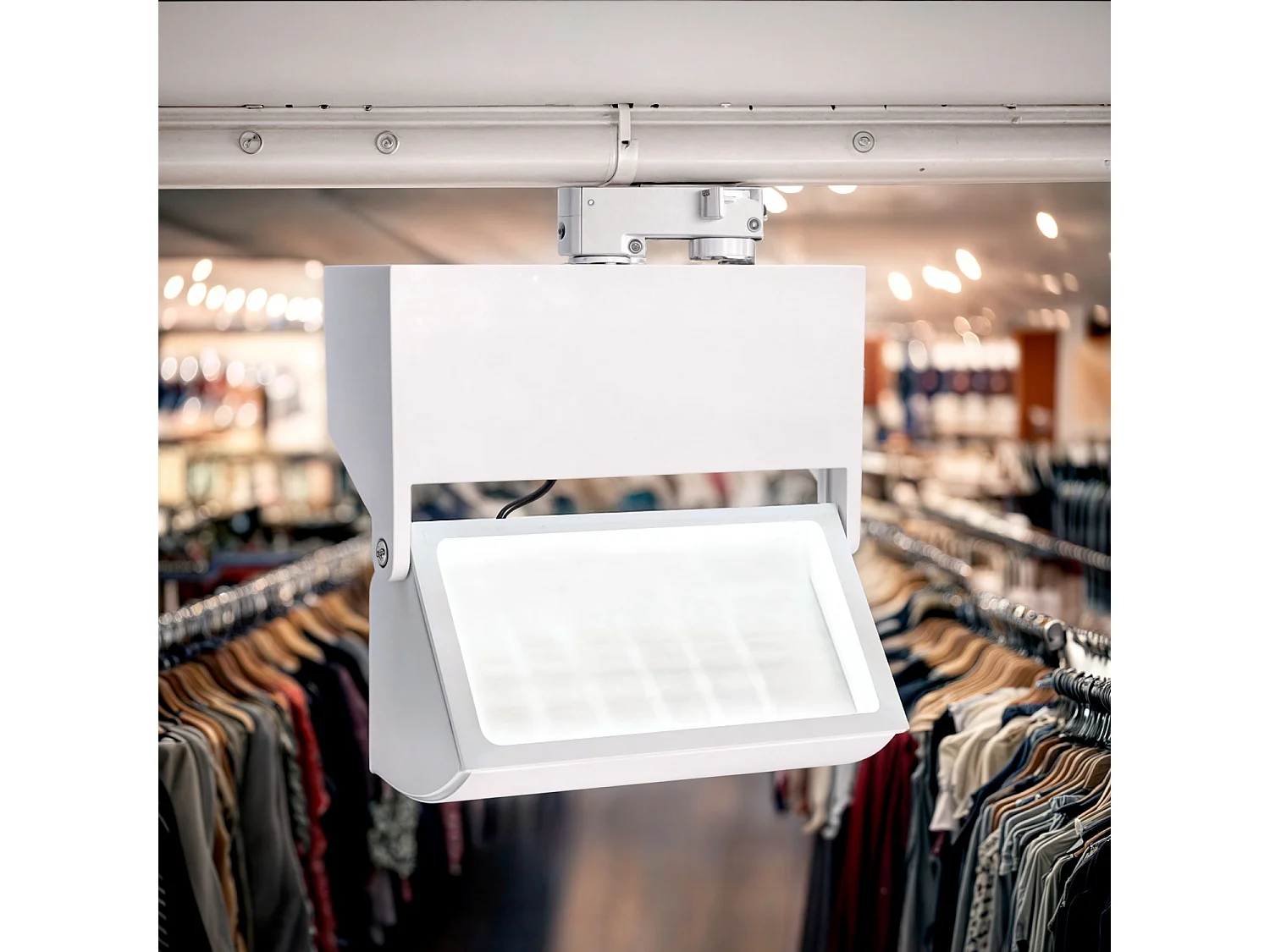 Spot LED sur Rail Triphasé 38W Piero 6000K Blanc froid