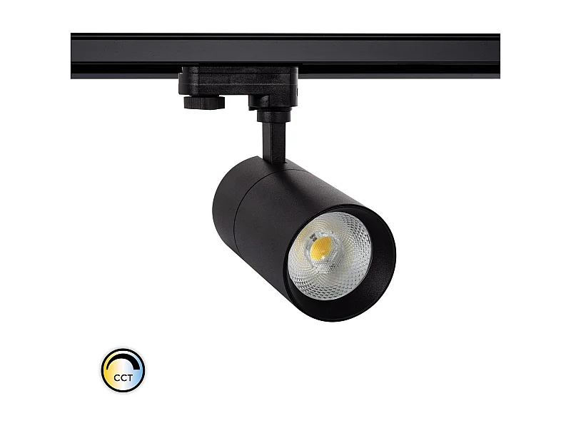Spot LED sur Rail Triphasé 20W Onuba CCT Sélectionnable Noir Blanc