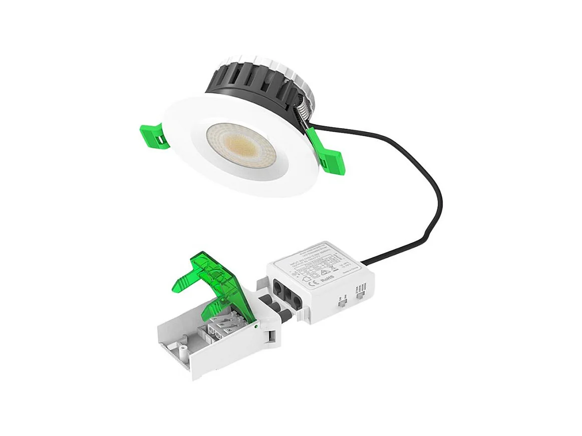 Foco Downlight LED 5-8W Ignífugo Circular Regulable IP65 Corte Ø 65 mm NF Seleccionable (Neutro-Frío)