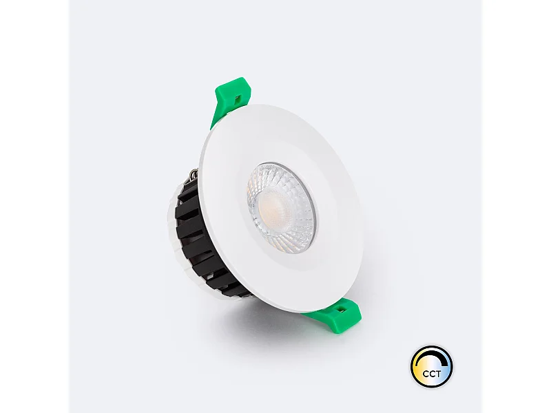 Spot Downlight Ignifuge LED 5-8W Rond Dimmable IP65 Coupe Ø 65 mm NF Sélectionnable (Neutre-Froid)