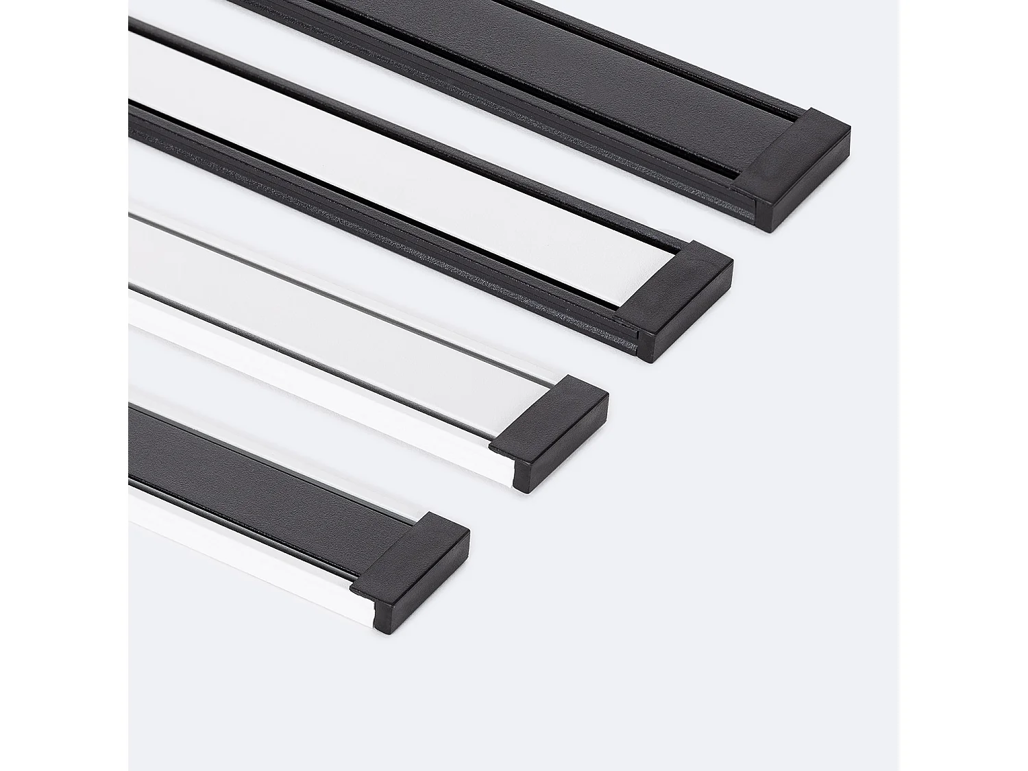 Rail Magnétique 25mm SuperSlim en Saillie 48V 2m Noir / Noir