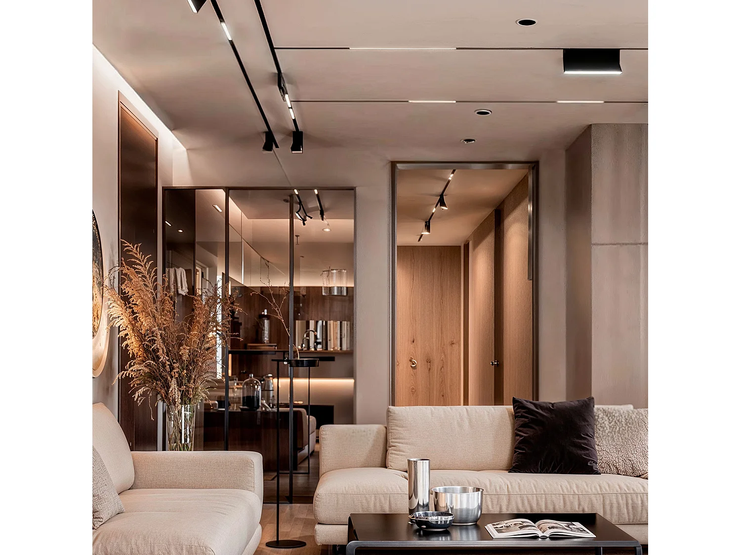 Spot Linéaire LED sur Rail Magnétique 20mm 15W 48V 3000K Blanc chaud