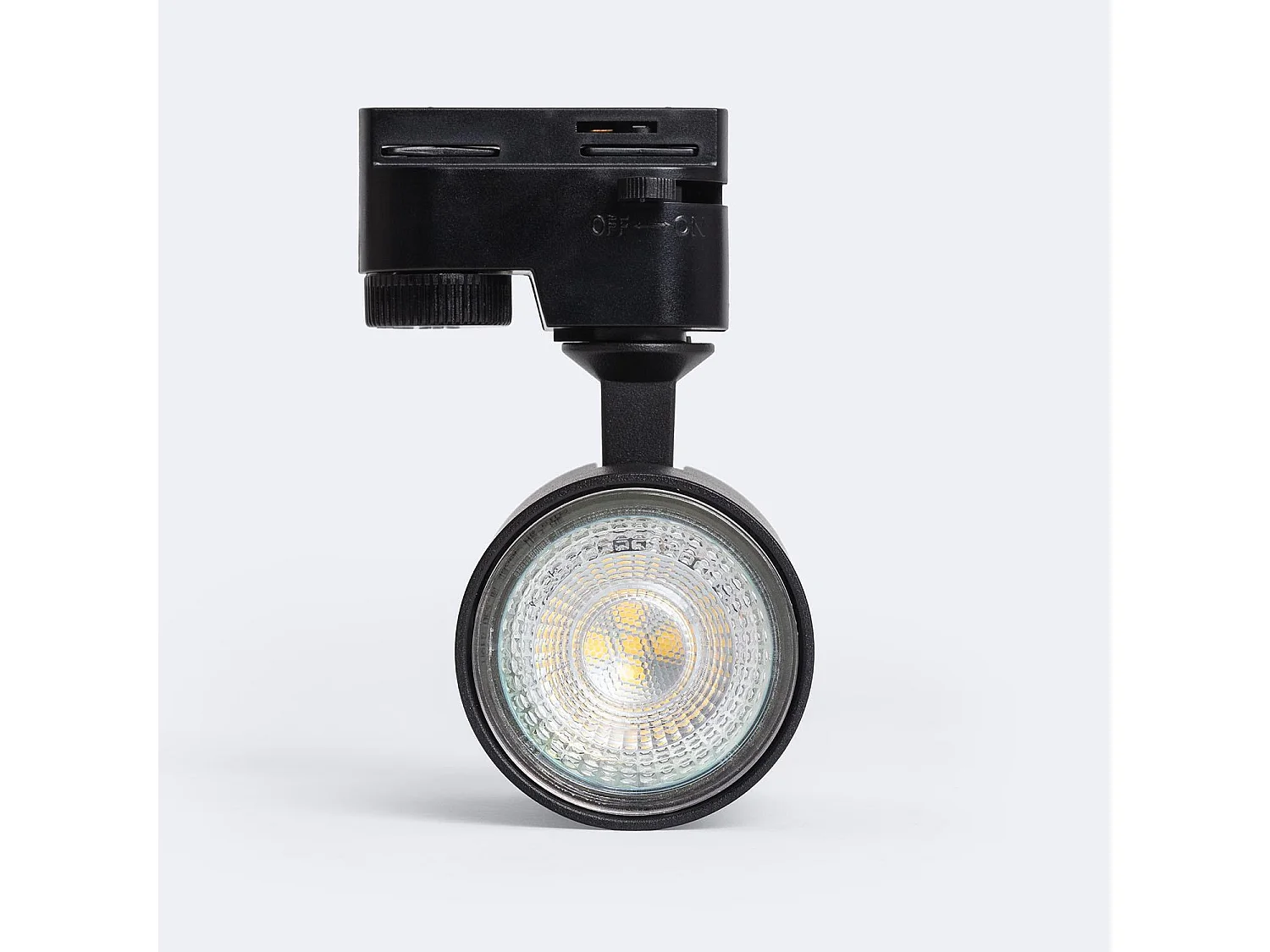 Spot à Douille sur Rail Monophasé Riuk pour Ampoule GU10 Noir