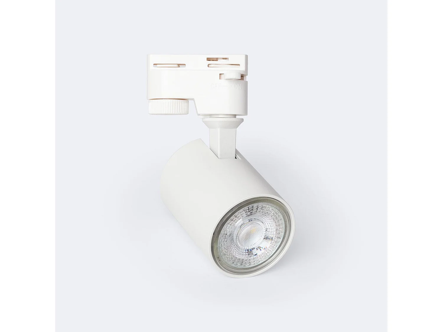 Spot à Douille sur Rail Monophasé Riuk pour Ampoule GU10 Noir