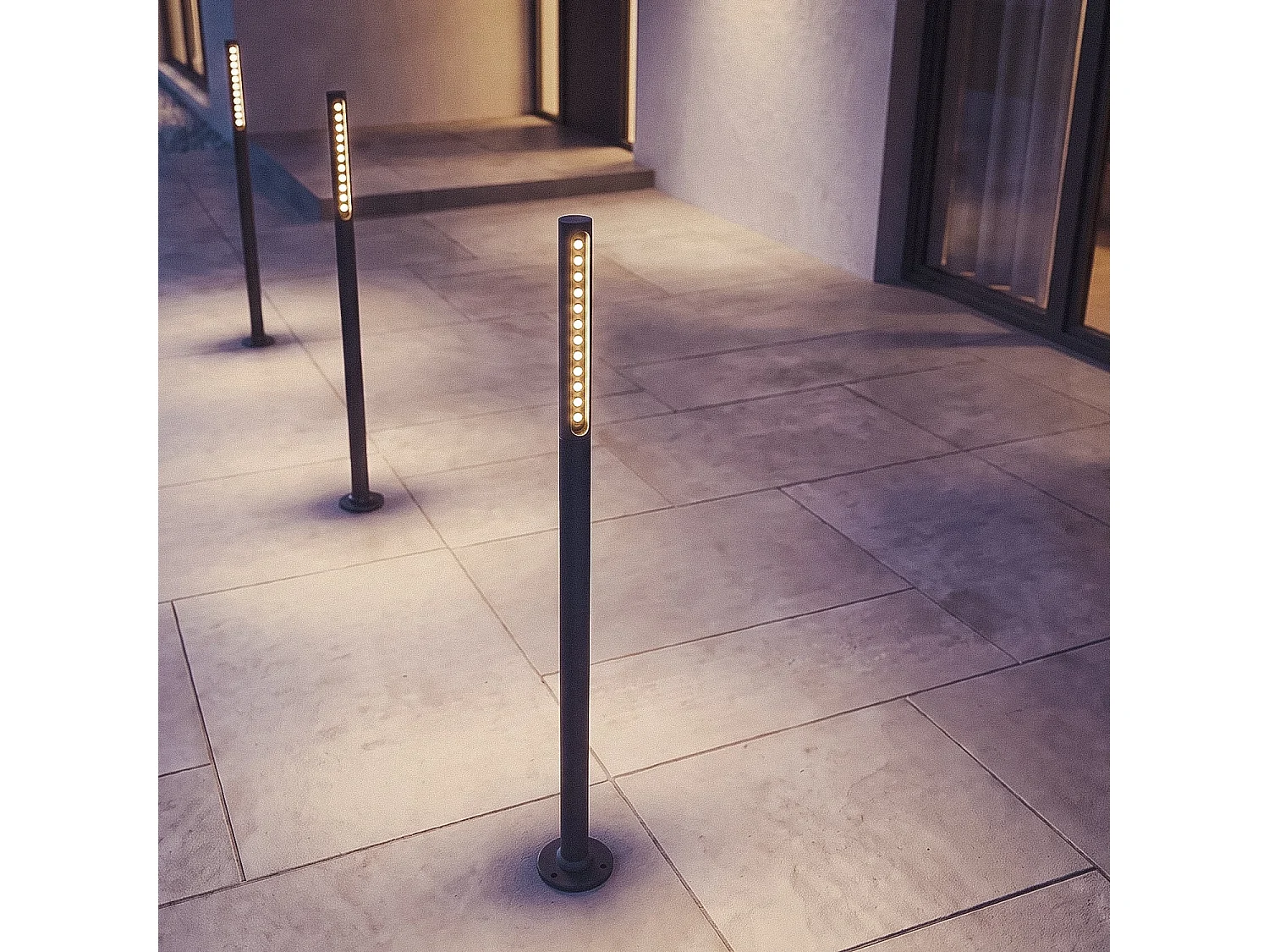 Lampioncino LED per Esterni Superficie 9W 80cm Aidan Antracite