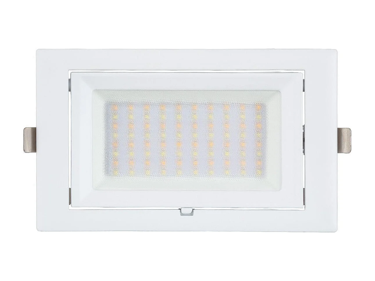 Spot Downlight LED 38W Rectangulaire Orientable  130 lm/W LIFUD Coupe 210x125 mm Blanc Neutre  4000K