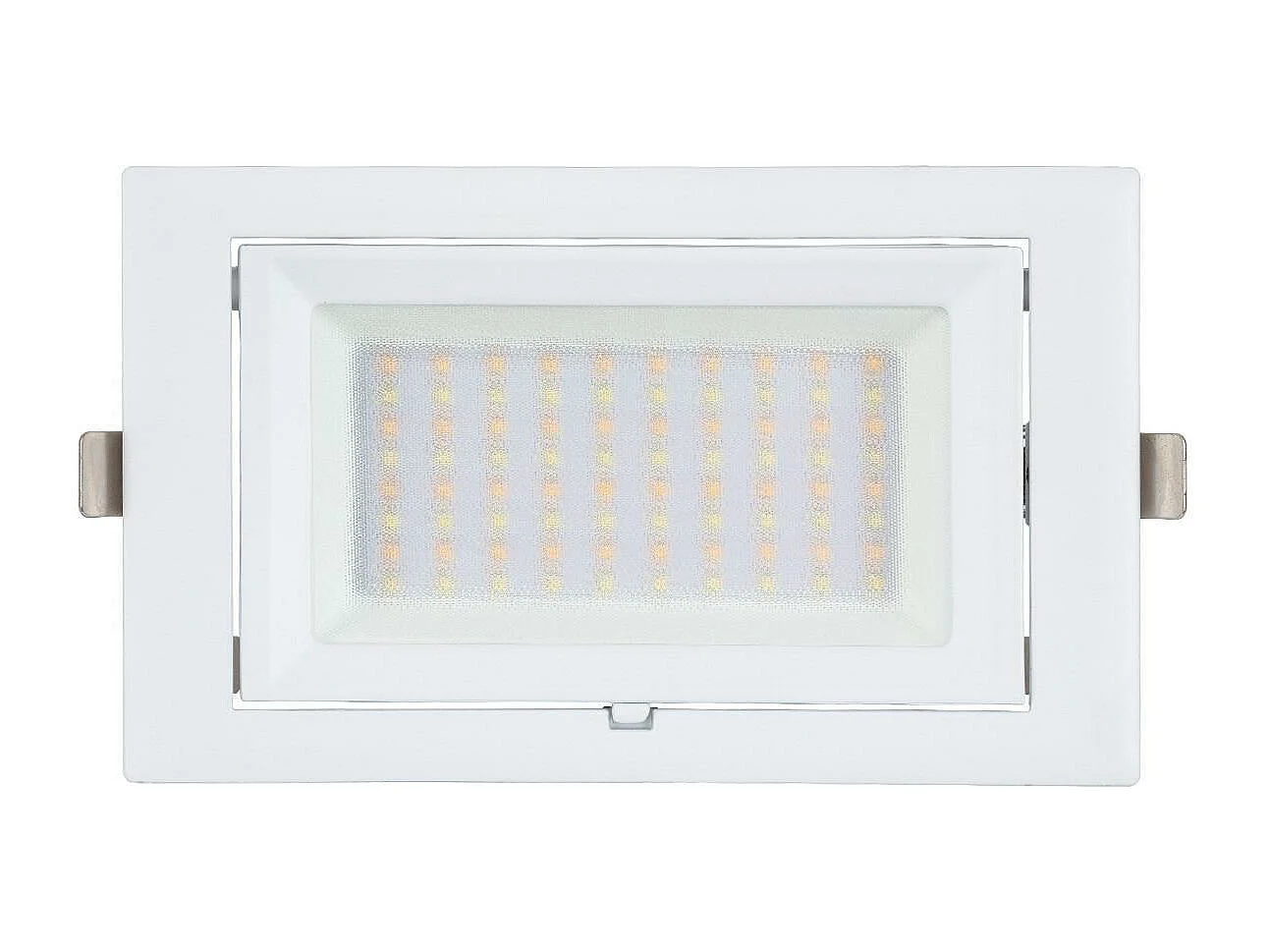 Spot Downlight LED 38W Rectangulaire Orientable  130 lm/W LIFUD Coupe 210x125 mm Blanc Neutre  4000K