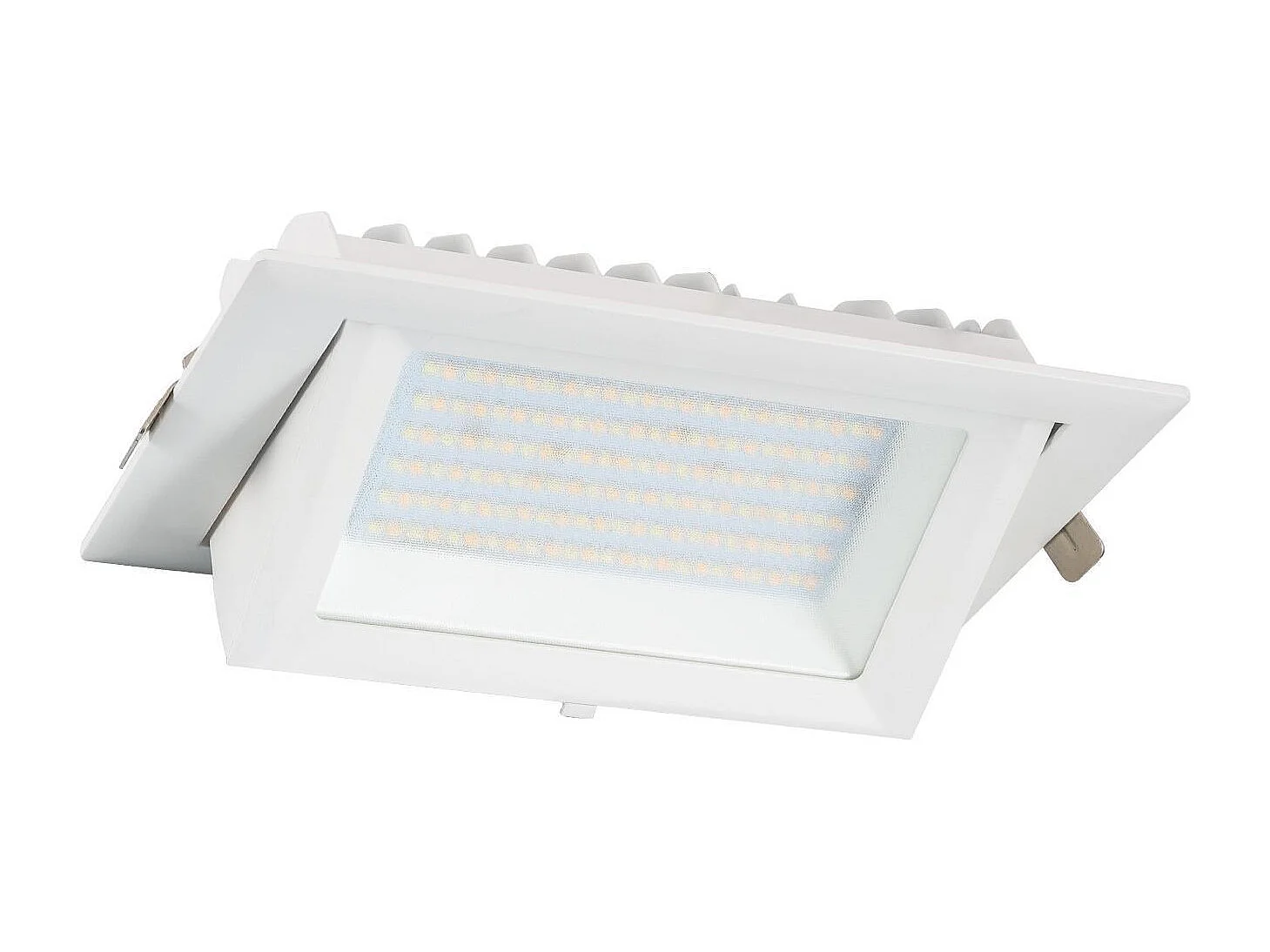 Spot Downlight LED 60W Rectangulaire Orientable  130 lm/W LIFUD Coupe 210x125 mm Blanc Chaud  3000K