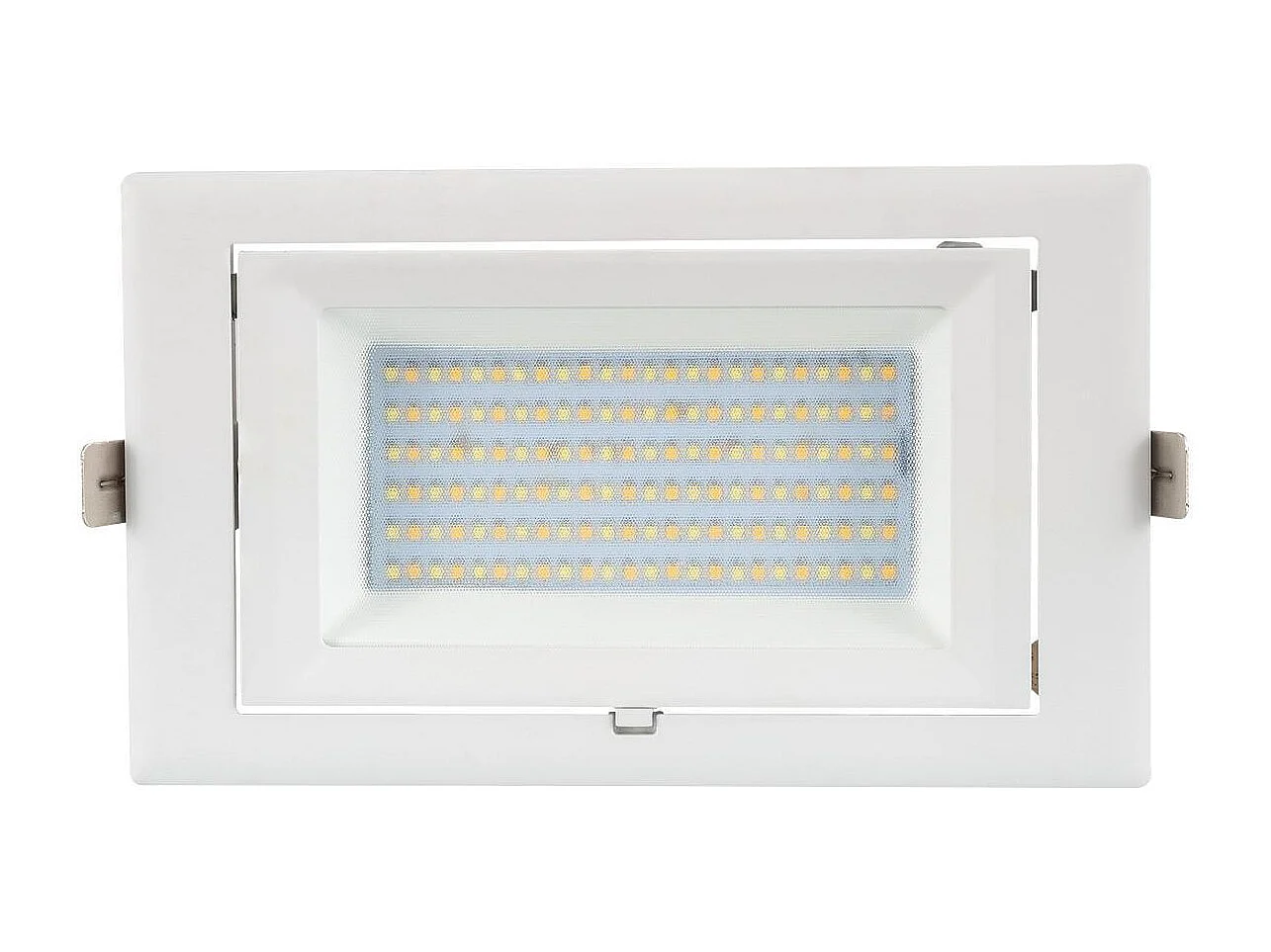 Spot Downlight LED 60W Rectangulaire Orientable  130 lm/W LIFUD Coupe 210x125 mm Blanc Chaud  3000K